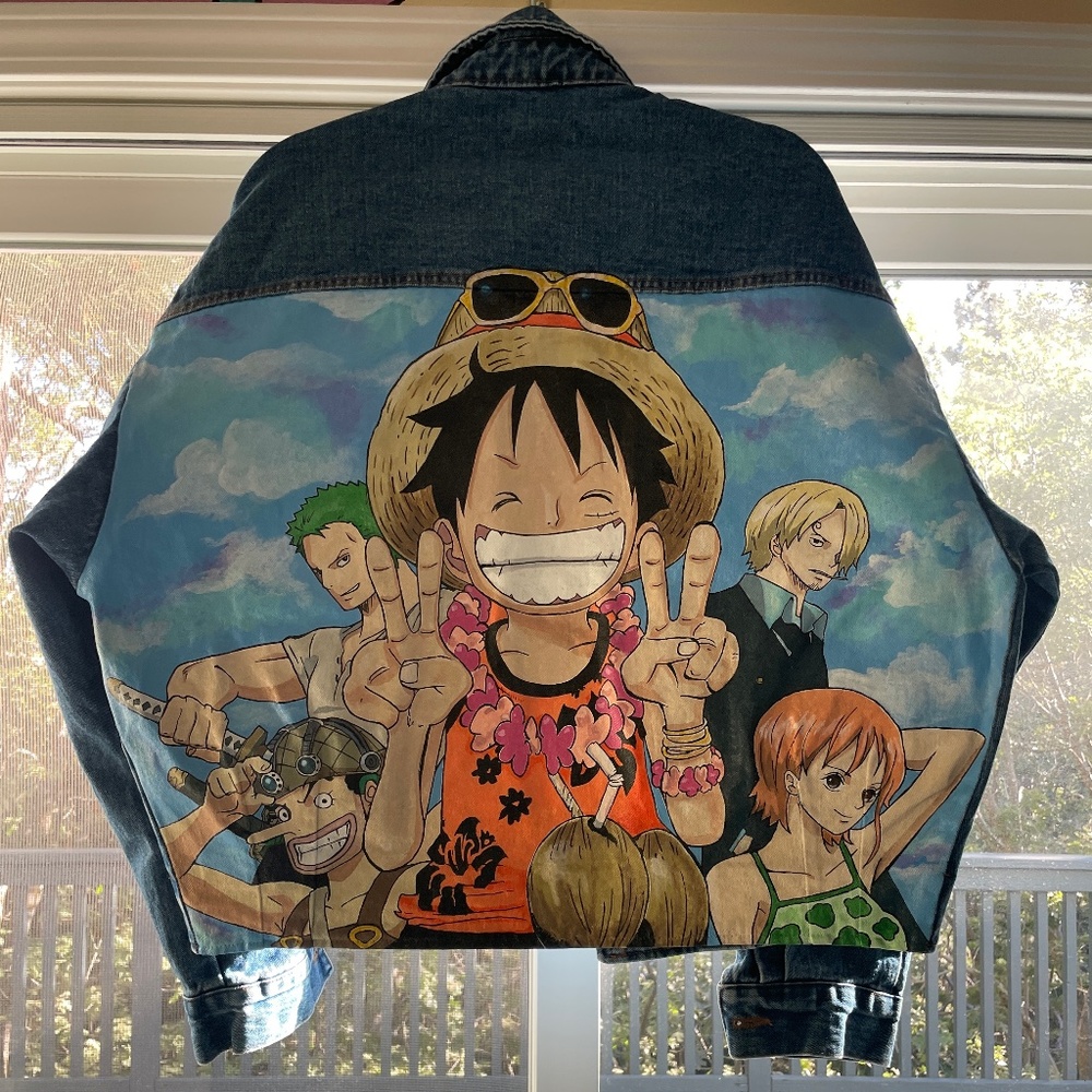 Hand Painted One Piece Anime Oversized Jacket